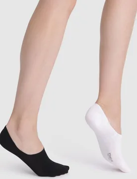 Pack de 2 pinkies de mujer de algodón especial zapatillas - Dim - FashionsVida
