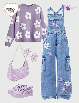 Peto y mono de mezclilla desgastada con efecto retro para niñas, con tirantes ajustables, pierna recta, estilo casual de vacaciones, jeans azul vinta - Shein - FashionsVida