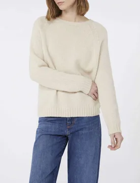 Maglia color sabbia Weekend in bouclè di alpaca con maniche raglan - Max Mara - FashionsVida