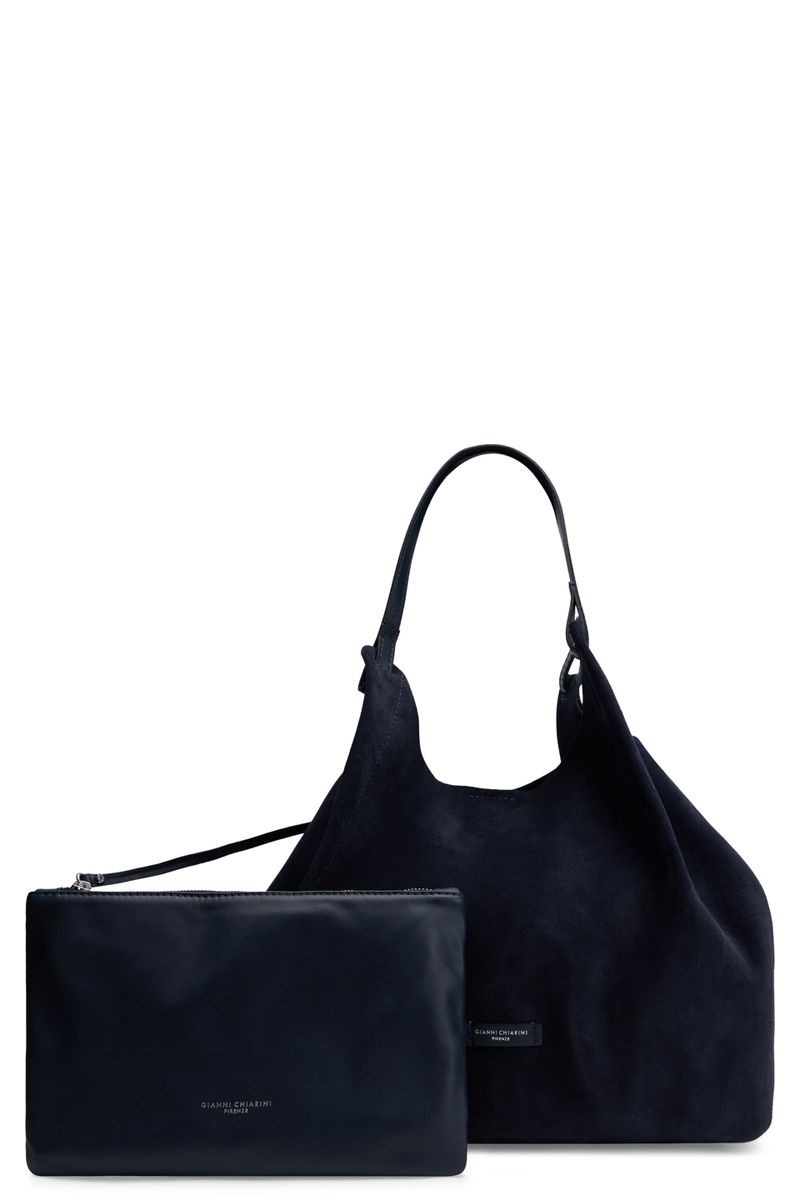 Shoulder Handbag with Matching Clutch