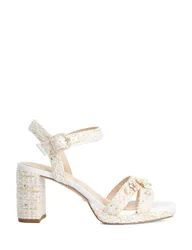 Embellished Ankle Strap Block Heel Sandals Multi female