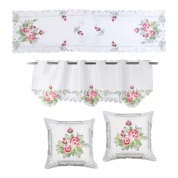 Textil-Set „Rose“, 4-teilig mehrfarbig