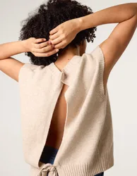Round Neck Vest - 14/16 / BEIGE - female