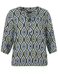 Bluse V-Ausschnitt 3/4 Arm Druck female