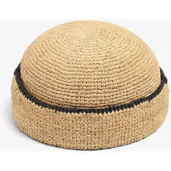 Sombrero de mujer 100% rafia estilo pillbox en liso