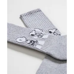 Calcetines deportivos de Snoopy altos de algodón orgánico color