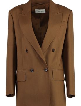 Palanca Double-breasted Wool, Mohair and Silk-blend Blazer