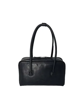 Sac en cuir - Sac bandoulière SOFT BOSTON noir - Margesherwood - FashionsVida