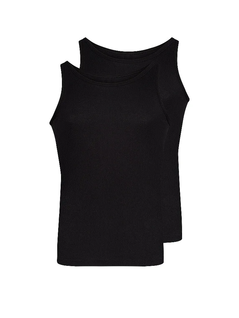 Débardeur - Maillot de corps, lot de 2 noir M - HUBER - FashionsVida