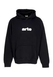 Felpa Leggera Cappuccio Uomo Embroidery Logo Hoodie Black