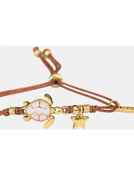 Link & Love - Pulsera Tortuga de hilo y esmalte - Link & Love - FashionsVida