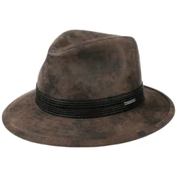 Jacky Pigskin Traveller Leather Hat by - brown - Size: XL (60-61 cm)