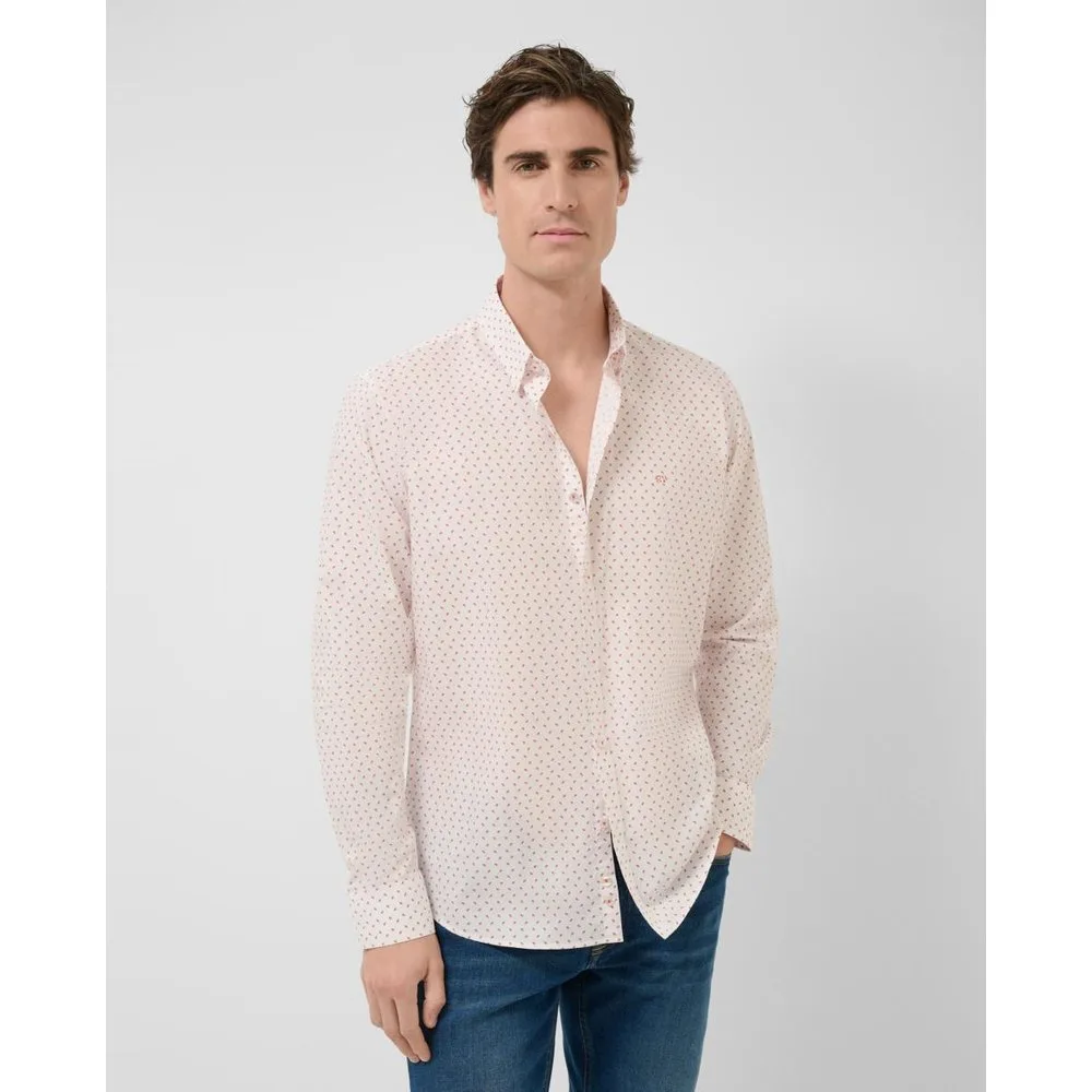 Camisa sport de hombre regular fit estampado geométrico - Roberto Verino - FashionsVida