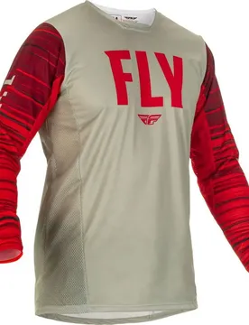 Maglia Da Enduro A Maniche Lunghe Kinetic Wave Grey / Red