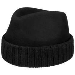 Wool Hat with Cuff by - black - Damen - Size: S (54-55 cm)