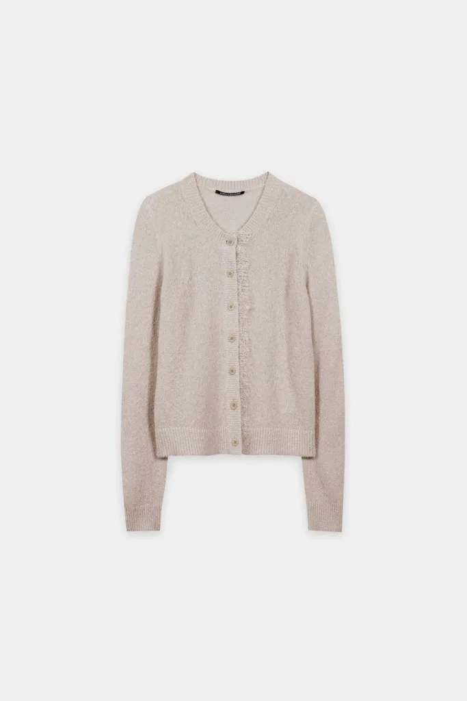 Cardigan mit Spitzendetail female - 40 - FashionsVida