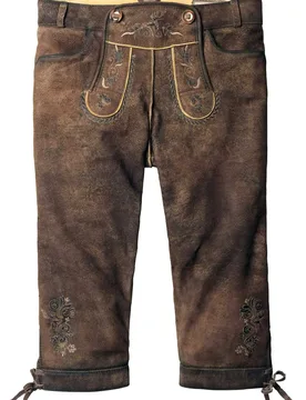 Trachtenlederhose Suzan (stein geäscht, Gr. 38) von Heimatgwand für Damen, Hosen, 100% echt Leder - Stockerpoint - FashionsVida