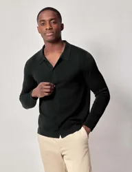 Pure Cotton Polo Shirt Black male