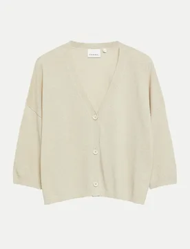 Comma Strickjacke Beige M - Comma - FashionsVida