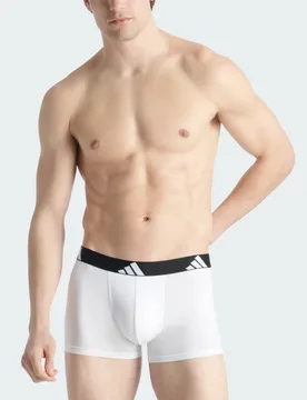 Boxer Active Flex Cotton (Confezione da 3) 2XL White / Medium Grey Heather / Black - Adidas - FashionsVida