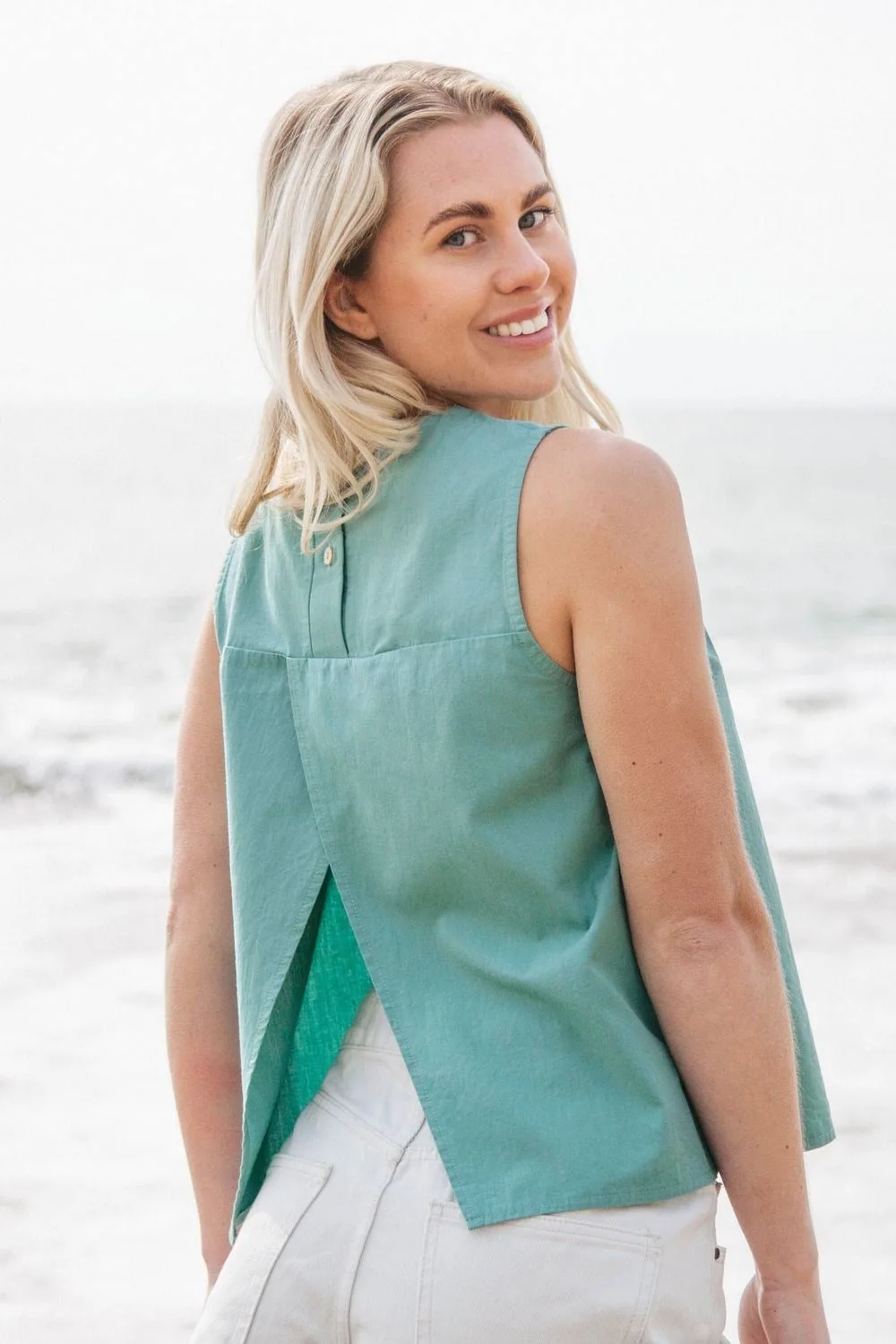 Women's Pure Cotton Tank Top - - Size: 8 - Rapanui - FashionsVida