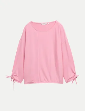 Shirt mit 7/8 Ärmel Rosa S - Tom Tailor Denim - FashionsVida