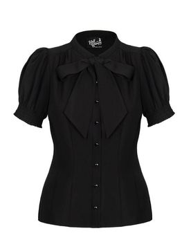 Rockabilly Bluse - Turner Blouse - XS bis XL - für Damen - Größe M - schwarz - Frauen - female