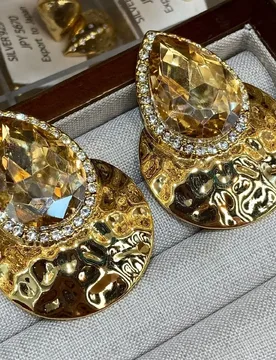 Vintage Personality Vintage Waterdrop Rhinestone Heart earrings for women's girl Ear drop gift Party fine Jewelry - Aliexpress - FashionsVida