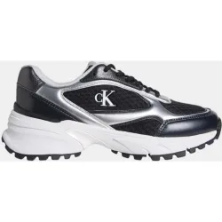 Zapatilla de mujer tipo runner con detalles en mesh con detalles metalizados