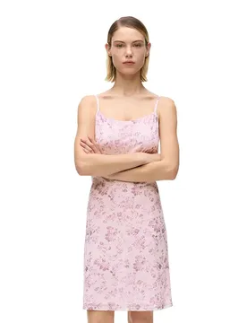 Robe Courte Sans Manches B2w13069 Floral Aop Pink XS