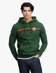 Cotton Rich Outdoors Stripe Logo Hoodie Green male