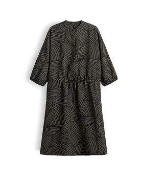 Midikleid WENRIA BOTANICAL noir 34 - Opus - FashionsVida