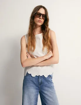 Sfera - Camiseta bordado lazos - Sfera - FashionsVida