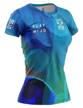 Blue Birds Short Sleeve T-shirt Blue XS - OTSO - FashionsVida