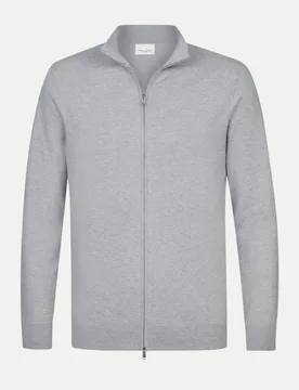 Cardigan mit Stehkragen Grau M - Profuomo - FashionsVida
