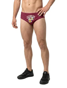S.w.smiley Concrete Canvas Egg Swimming Brief Red S Men - OTSO - FashionsVida