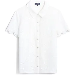 Camisa de mujer con efecto calado y manga corta