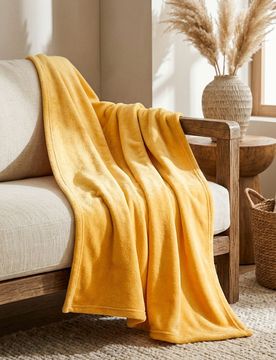 Coperta tinta unita - ambra