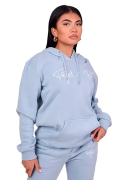 X Paris Sweat à Capuche 1920010 Light Blue / White M Homme
