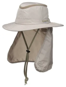 Outdoor Hat with Neck Protection by - beige - Female - Size: L (58-59 cm) - Conner - FashionsVida