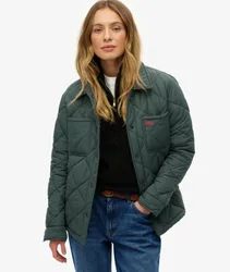 Superdry Damen Gesteppte Workwear-jacke Green - Größe: 38