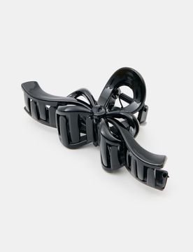Fermaglio per capelli a forma di fiocco - nero