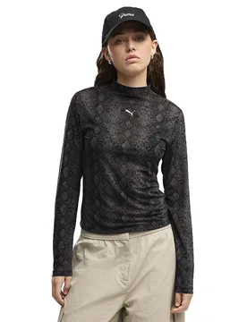 Select Maglietta A Maniche Lunghe Snake Pack Aop Mesh Black XS - Puma - FashionsVida