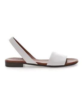 Sandali Flat Bianchi Con Sottopiede In Pelle 225140 38 - PITTARELLO LOOK - FashionsVida