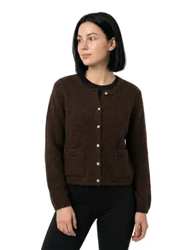 Cardigan Saggia Re Seal Brown / Melange XL