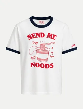 T-Shirt Send Noods Weiß L - MC2 SAINT BARTH - FashionsVida