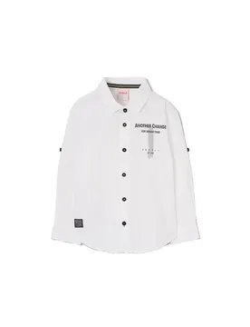 Boboli Camicia A Maniche Lunghe 853006 White 5 Anni