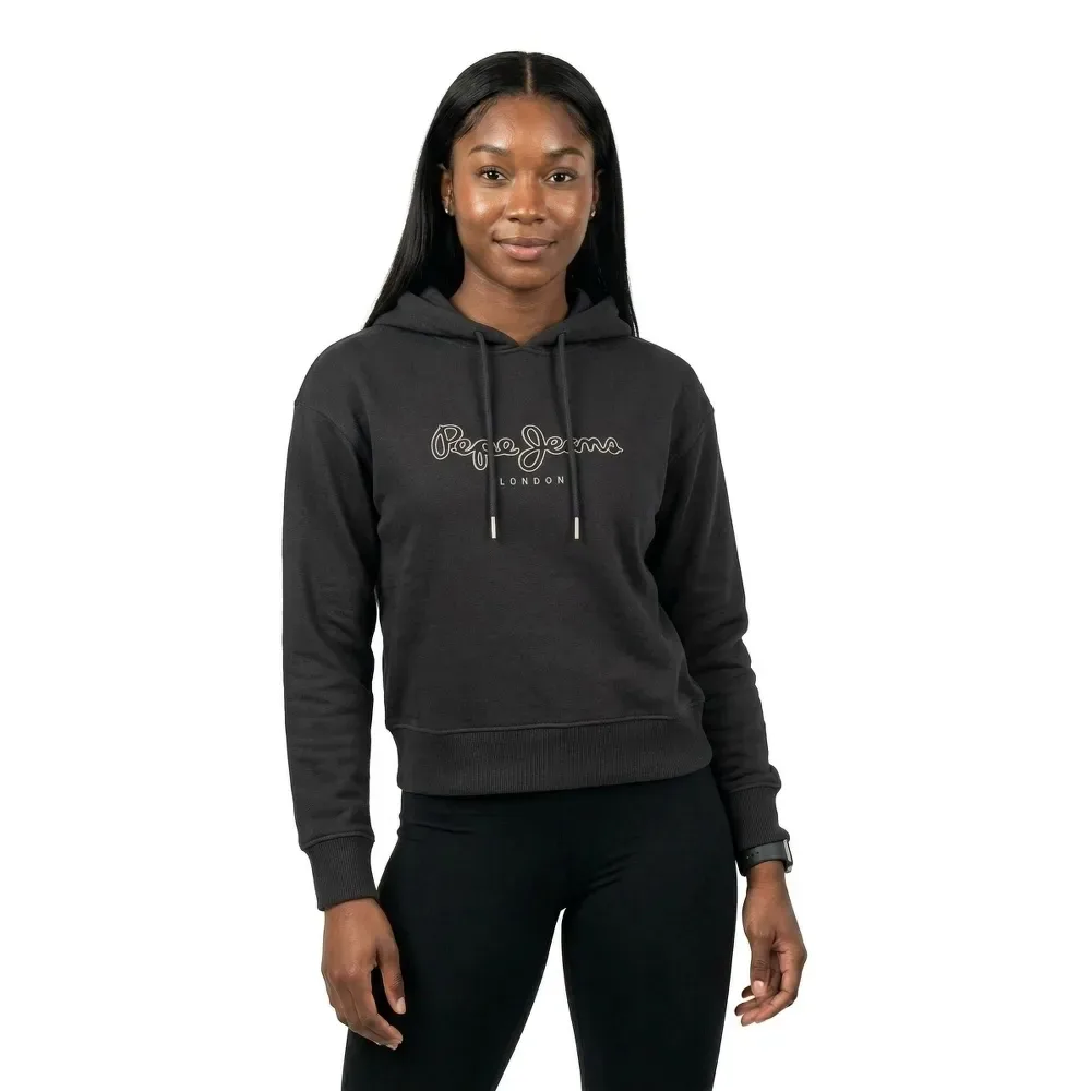Felpa Con Cappuccio Frida Black S - Pepe jeans - FashionsVida