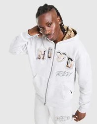 Camo Iron Full Zip Hoodie - Herren, Grau - male - Size: XS
