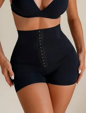 Pantalones De Control De Color Sólido Para Mujer - Shein - FashionsVida